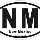 New Mexico Oval Car Sticker