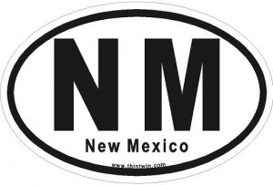 New Mexico Oval Car Sticker