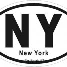 New York Oval Car Sticker
