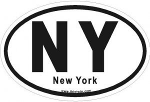 New York Oval Car Sticker