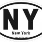 New York Oval Car Sticker
