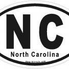 North Carolina Oval Car Sticker