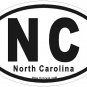 North Carolina Oval Car Sticker