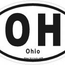 Ohio Oval Car Sticker