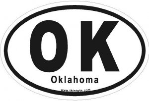Oklahoma Oval Car Sticker