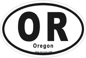 Oregon Oval Car Sticker