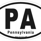 Pennsylvania Oval Car Sticker