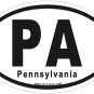 Pennsylvania Oval Car Sticker
