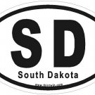 South Dakota Oval Car Sticker