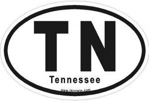 Tennessee Oval Car Sticker
