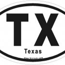 Texas Oval Car Sticker