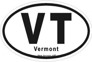 Vermont Oval Car Sticker