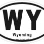 Wyoming Oval Car Sticker