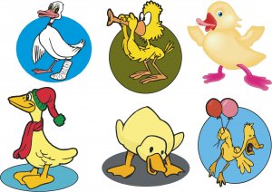 Ducks Cartoon Wall Decal Assortment Packs