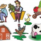 Farm Cartoon Wall Decal Assortment Packs