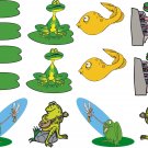 Frogs Cartoon Wall Decal Assortment Packs