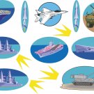 Military Cartoon Wall Decal Assortment Packs
