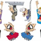 Roller Coaster Cartoon Wall Decal Assortment Packs
