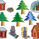 Log Cabin Wall Decal Assortment Packs