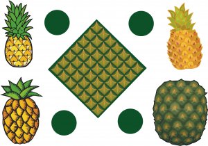 Pineapple Wall Decal Assortment Packs