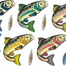 Trout Wall Decal Assortment Packs