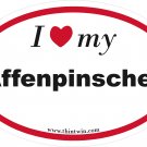 Affenpinscher Oval Car Sticker