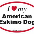 American Eskimo Oval Car Sticker
