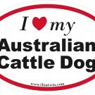 Australian Cattle Dog Oval Car Sticker