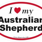 Australian Shepherd Oval Car Sticker