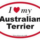 Australian Terrier Oval Car Sticker