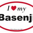 Basenji Oval Car Sticker