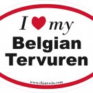 Belgian Tervuren Oval Car Sticker