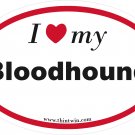 Bloodhound Oval Car Sticker