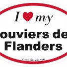 Bouviers de Flanders Oval Car Sticker