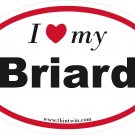 Briard Oval Car Sticker