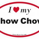 Chow Chow Oval Car Sticker