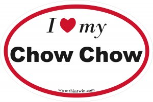 Chow Chow Oval Car Sticker