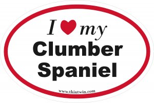 Clumber Spaniel Oval Car Sticker