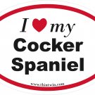 Cocker Spaniel Oval Car Sticker
