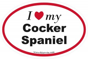 Cocker Spaniel Oval Car Sticker