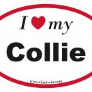 Collie Oval Car Sticker