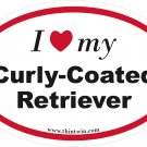 Curly Coated Retriever Oval Car Sticker