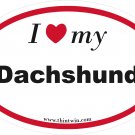 Dachsund Oval Car Sticker