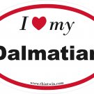 Dalmatian Oval Car Sticker