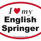 English Springer Oval Car Sticker