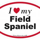 Field Spaniel Oval Car Sticker