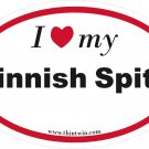 Finnish Spitz Oval Car Sticker