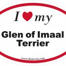 Glen of Imaal Terrier Oval Car Sticker
