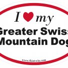 Great Swiss Mountain Dog Oval Car Sticker