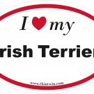 Irish Terrier Oval Car Sticker